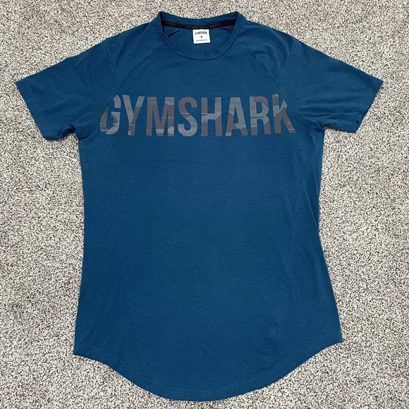 Gymshark Shirt Mens Medium LIFTING CLUB RARE Curved Hem Athletic Black Workout - Picture 2 of 9